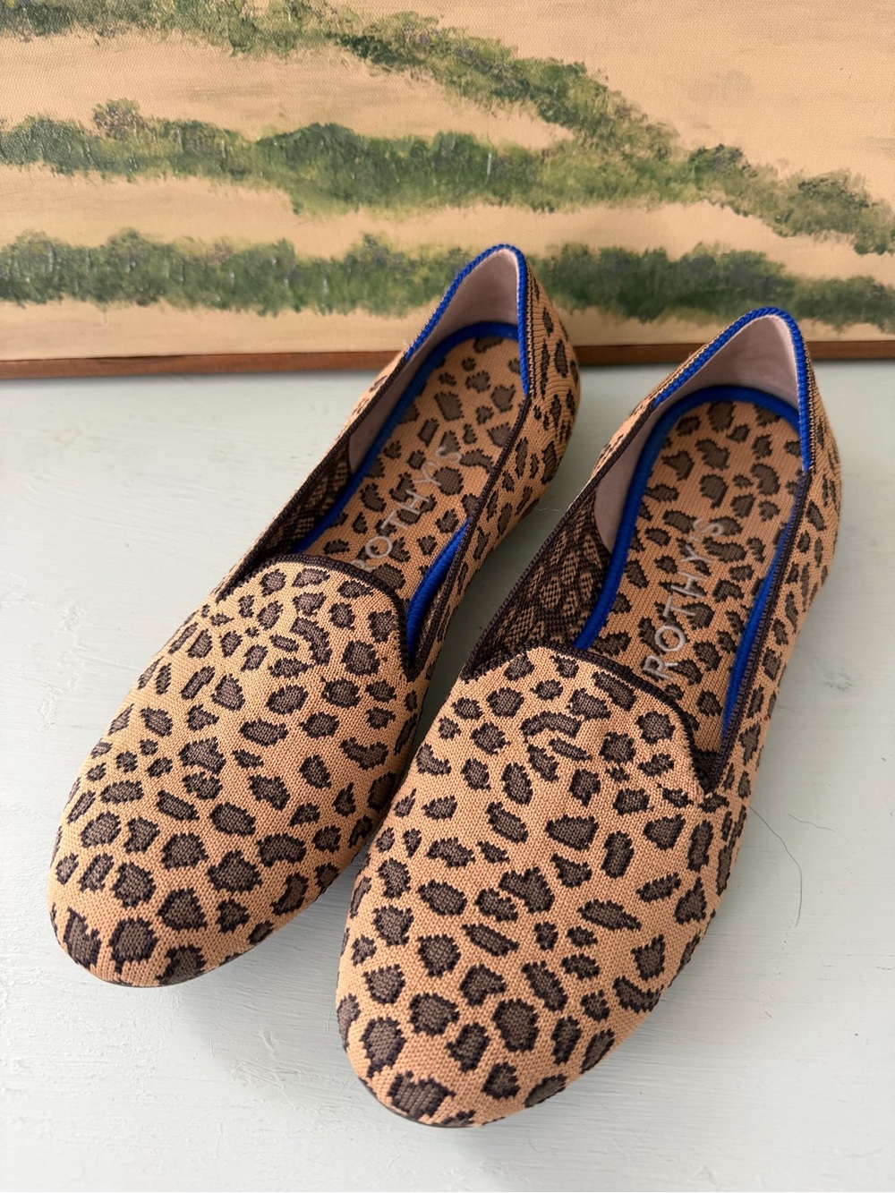 Rothy's Retired Leopard Cheetah Print Ballet Flats Womens Size 8